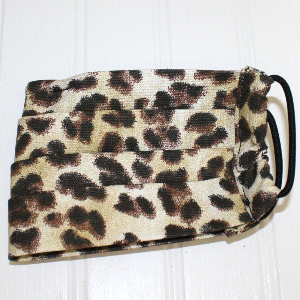 HANDMADE Cloth Leopard Cotton Face Mask Pocket - Picture 2 of 6